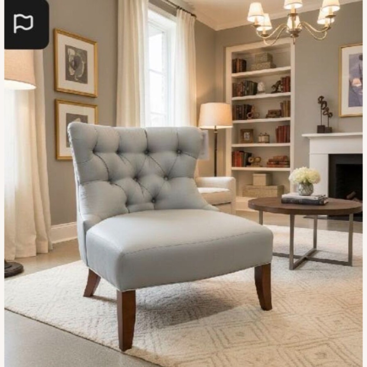 Walter E. Smithe Wingback Button Tufted Chair - image-1