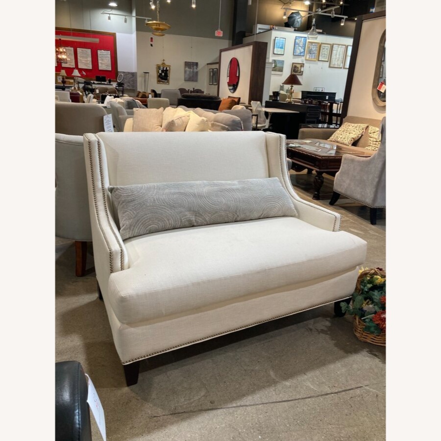 Jessica Charles Crosby Settee Loveseat White   - image-3