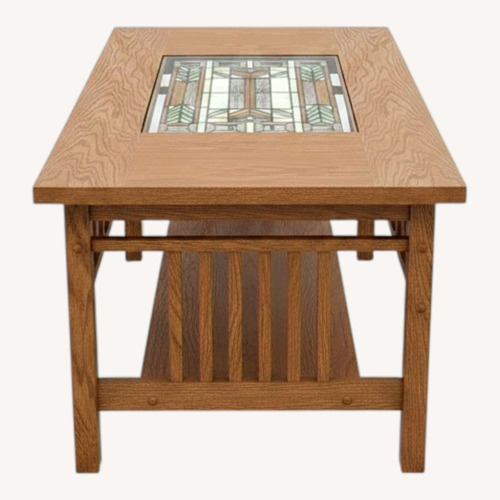 Used Craftsman Mission Style Stained Glass Top Table for sale on AptDeco