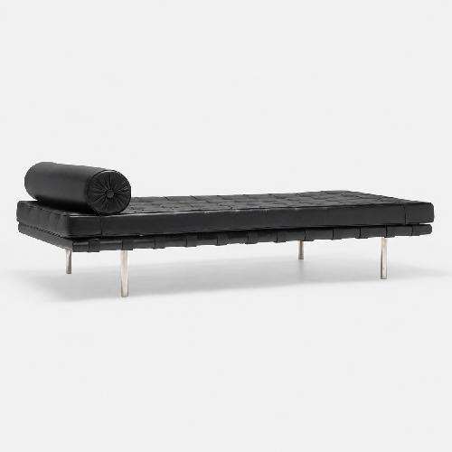 Used High Quality Real Leather Barcelona Style Daybed for sale on AptDeco