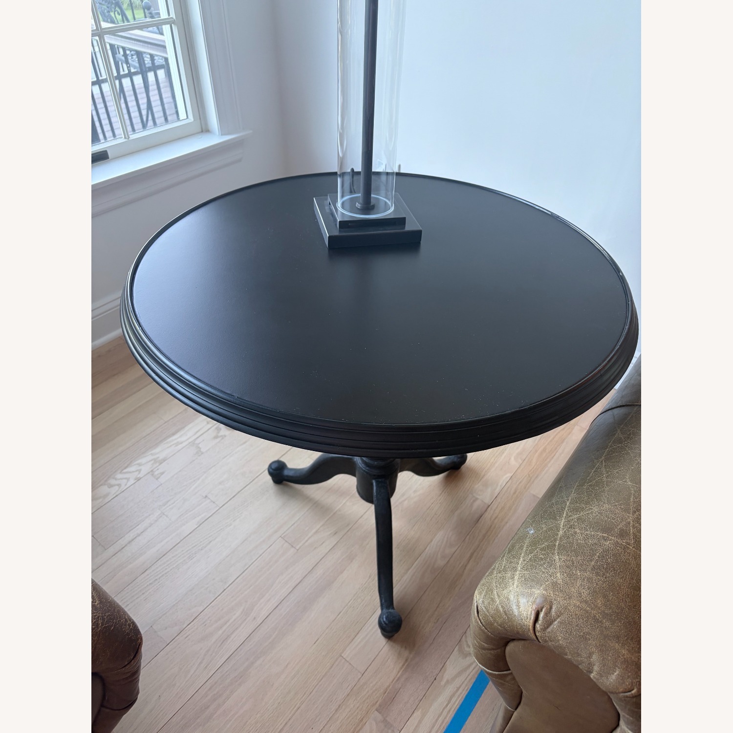 Restoration Hardware Black Metal Side Table - image-1