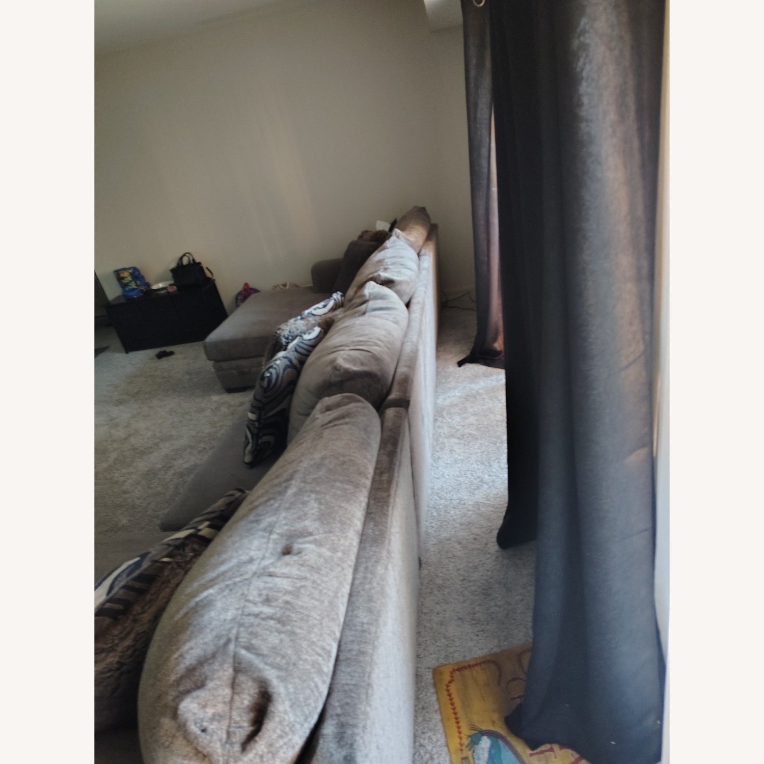 Light Brown Fabric 3+ Piece Sectional - image-1