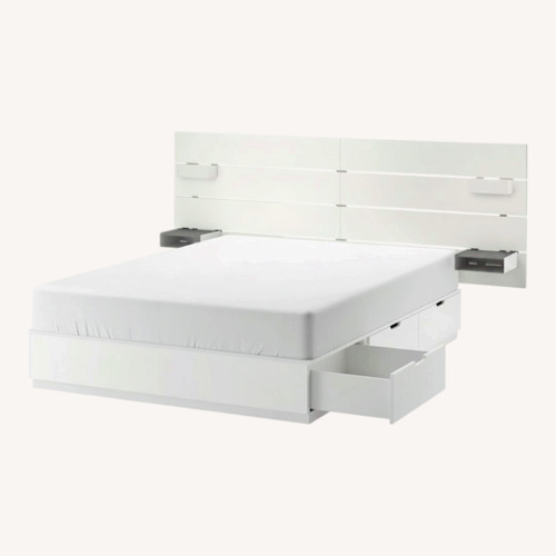 Used IKEA NORDLI White Queen Bed for sale on AptDeco