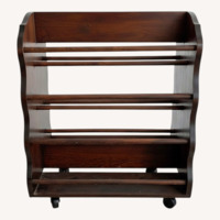 Yield House Dark Brown Wood Shoe Rack