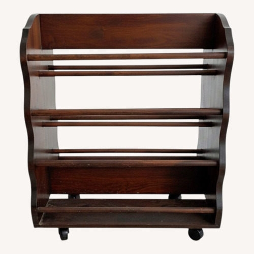 Used Yield House Dark Brown Wood Shoe Rack for sale on AptDeco