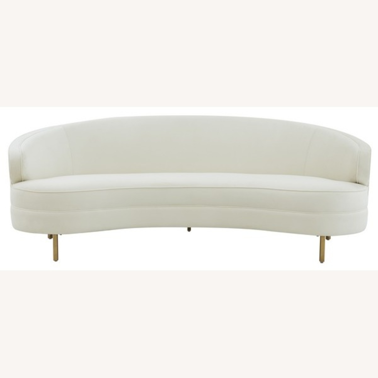 Safavieh Couture Primrose White Boucle Curved Sofa - image-5