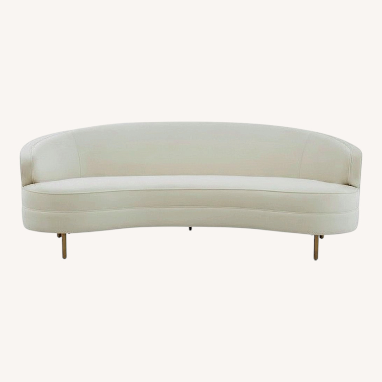 Safavieh Couture Primrose White Boucle Curved Sofa - image-0