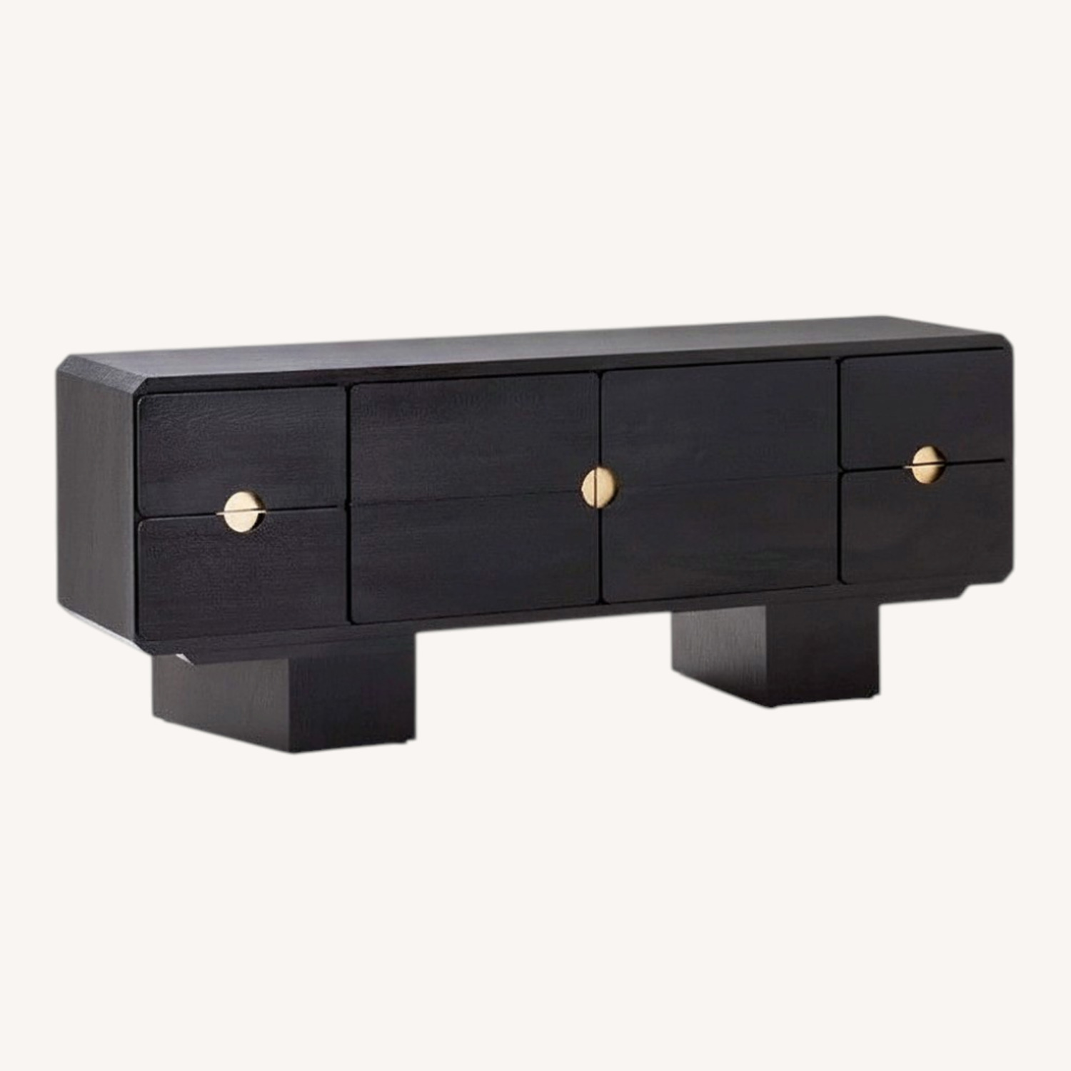 CB2 Bishop 72" Black Oak Wood Credenza - image-0