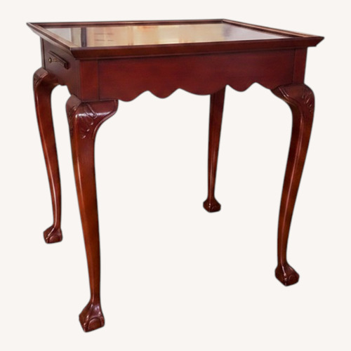 Used Queen Anne Cherry Wood Tea Table for sale on AptDeco