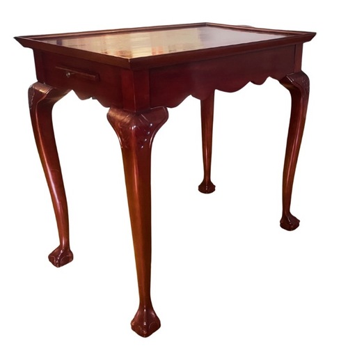 Used Queen Anne Cherry Wood Tea Table for sale on AptDeco