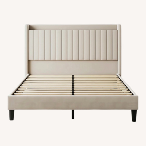 Used Yaheetech Upholstered Bed Frame Queen for sale on AptDeco