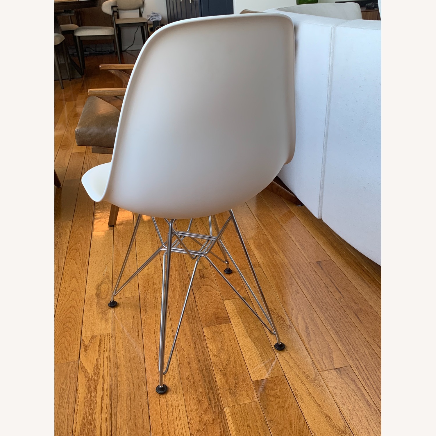 Herman Miller Eames White Molded Plastic Chair - image-3