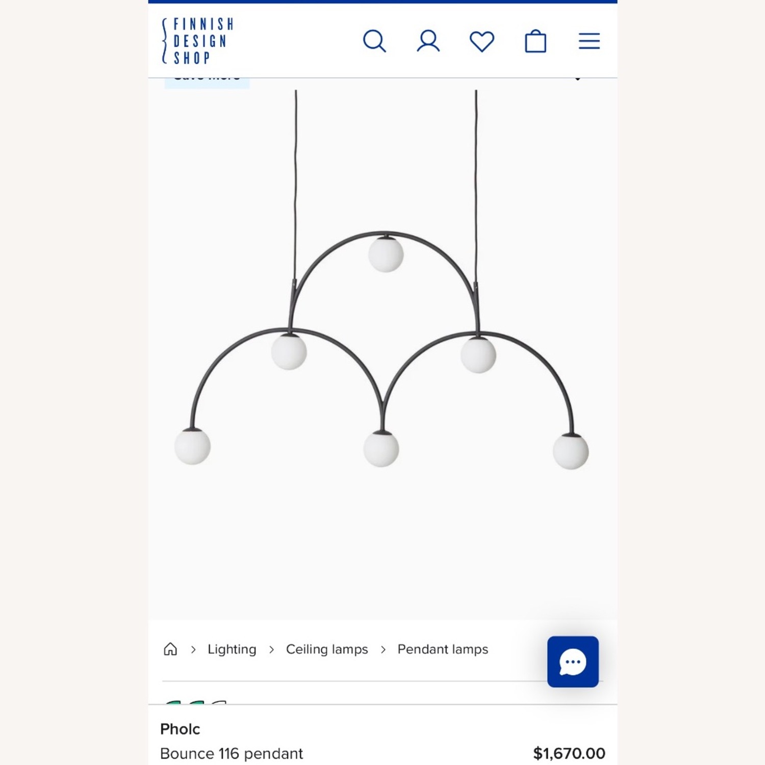 Finnish Design Studio Bounce 116 Pendant - image-1