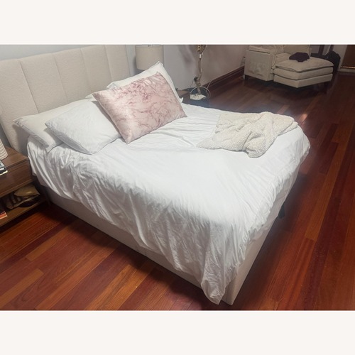 Used Juanetta Boucle Lift-Up Storage Bed for sale on AptDeco