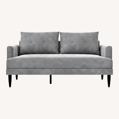 Used Super Soft & Modern Light Gray Sofa / Loveseat for sale on AptDeco