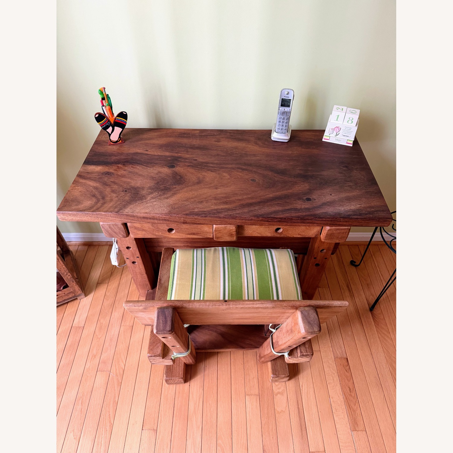 Rustic Solid Wood Desk & Matching Chair Set - image-3