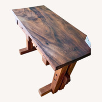 Rustic Solid Wood Desk & Matching Chair Set