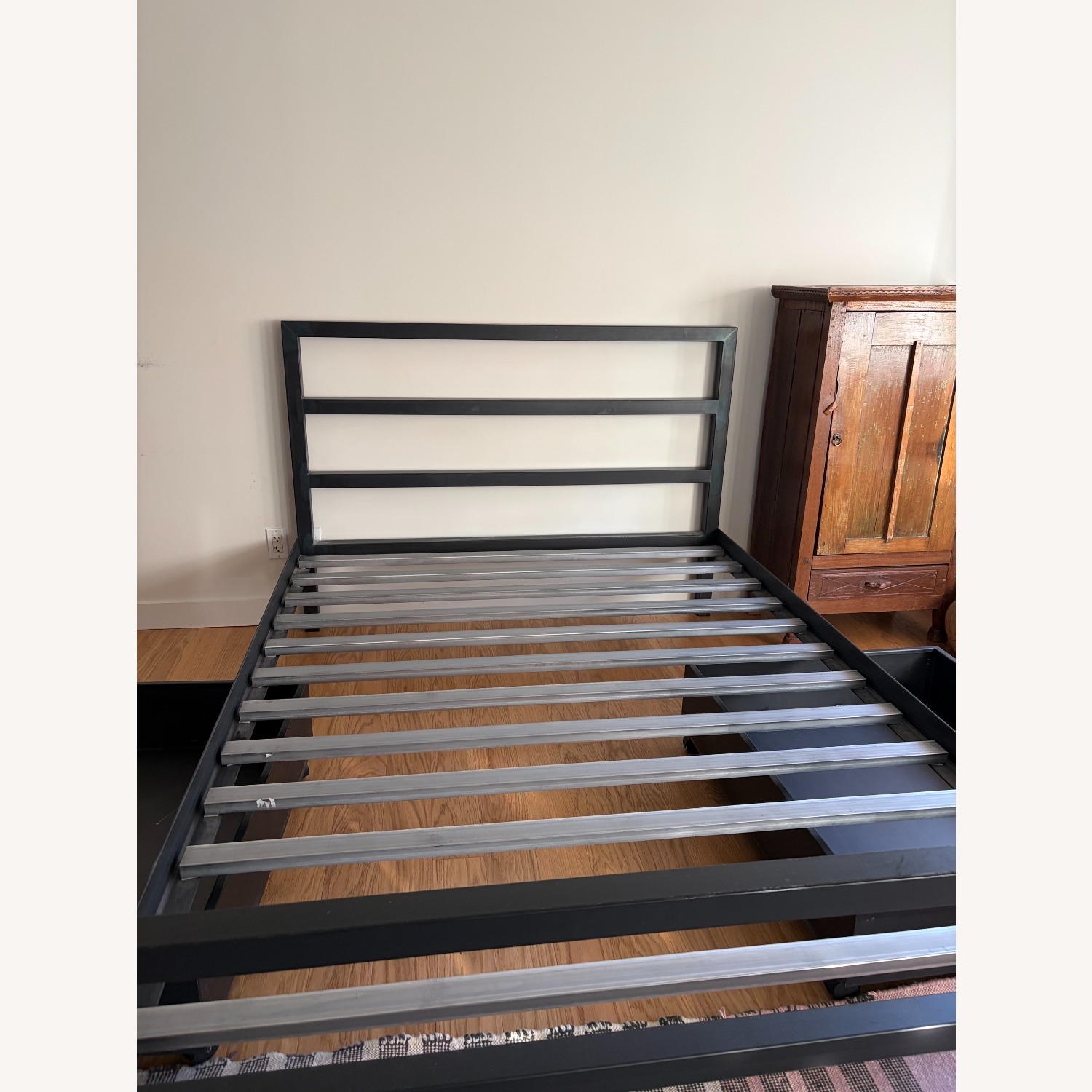 Room & Board Parsons Dark Gray Stainless Steel Full Bed - image-2