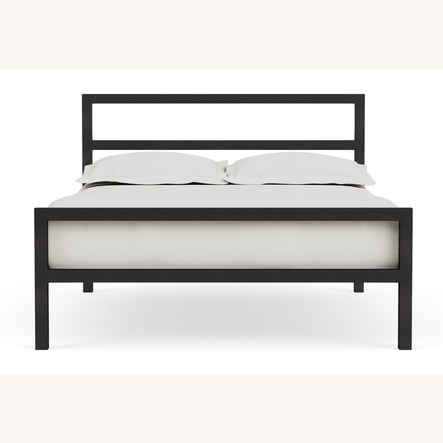 Room & Board Parsons Dark Gray Stainless Steel Full Bed - image-1