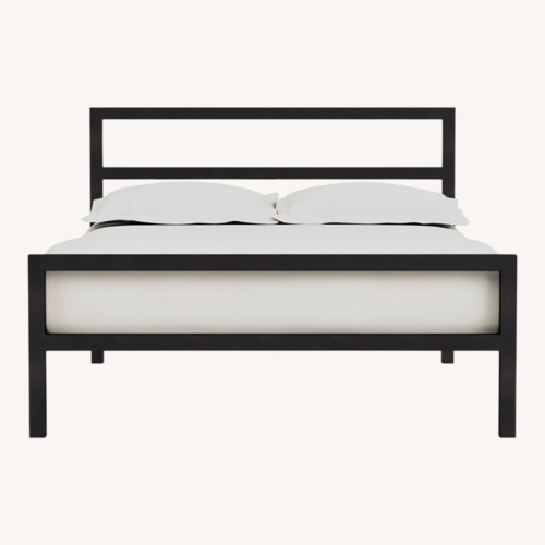 Used Room & Board Parsons Dark Gray Stainless Steel Full Bed for sale on AptDeco