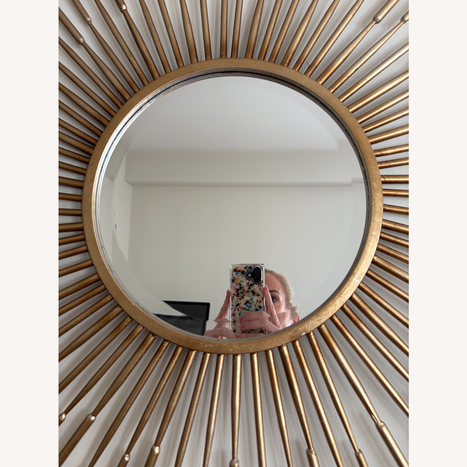 Gold Metal Wall Mirror - image-3