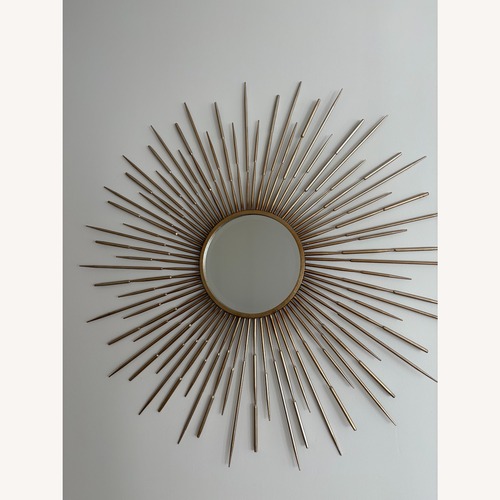 Used Gold Metal Wall Mirror for sale on AptDeco