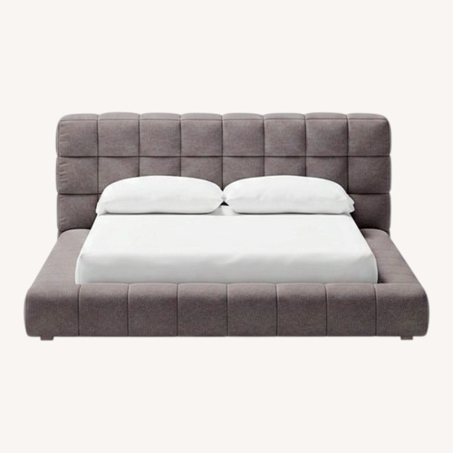 Used Pottery Barn Teen Light Gray Fabric Full Bed for sale on AptDeco