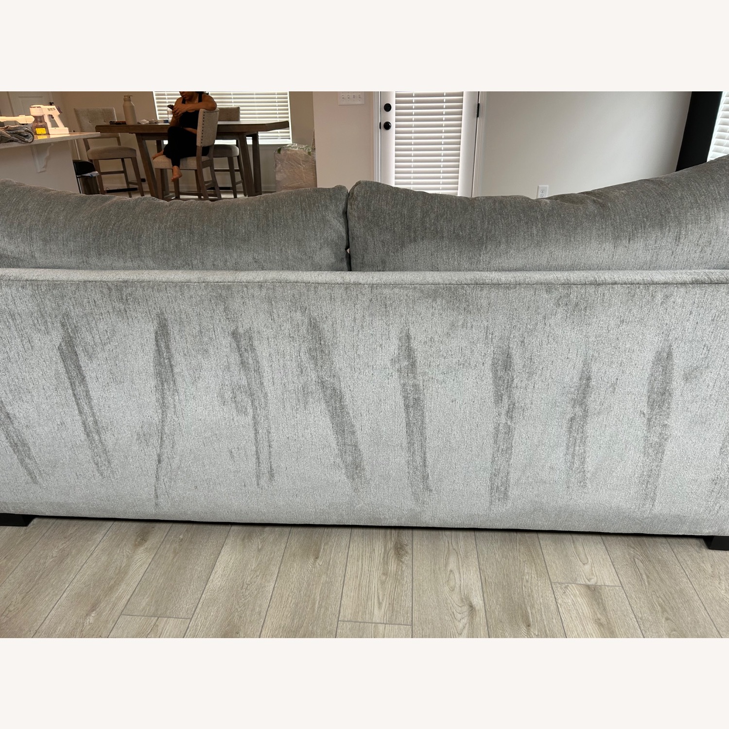 Living Spaces Light Gray Fabric Sleeper Sofa - image-6