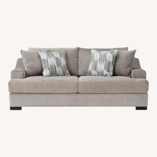 Used Living Spaces Light Gray Fabric Sleeper Sofa for sale on AptDeco