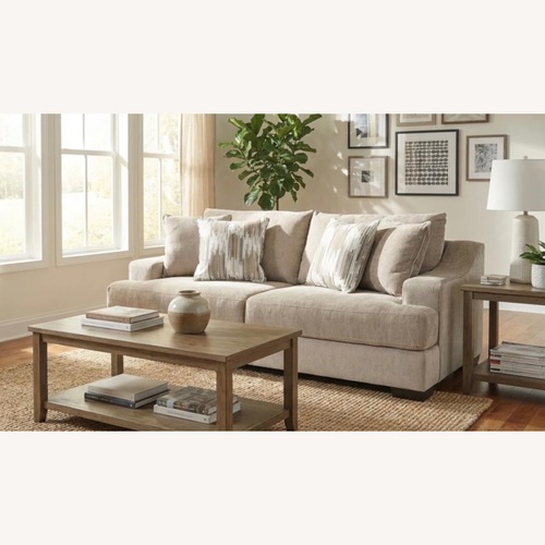 Used Living Spaces Light Gray Fabric Sleeper Sofa for sale on AptDeco