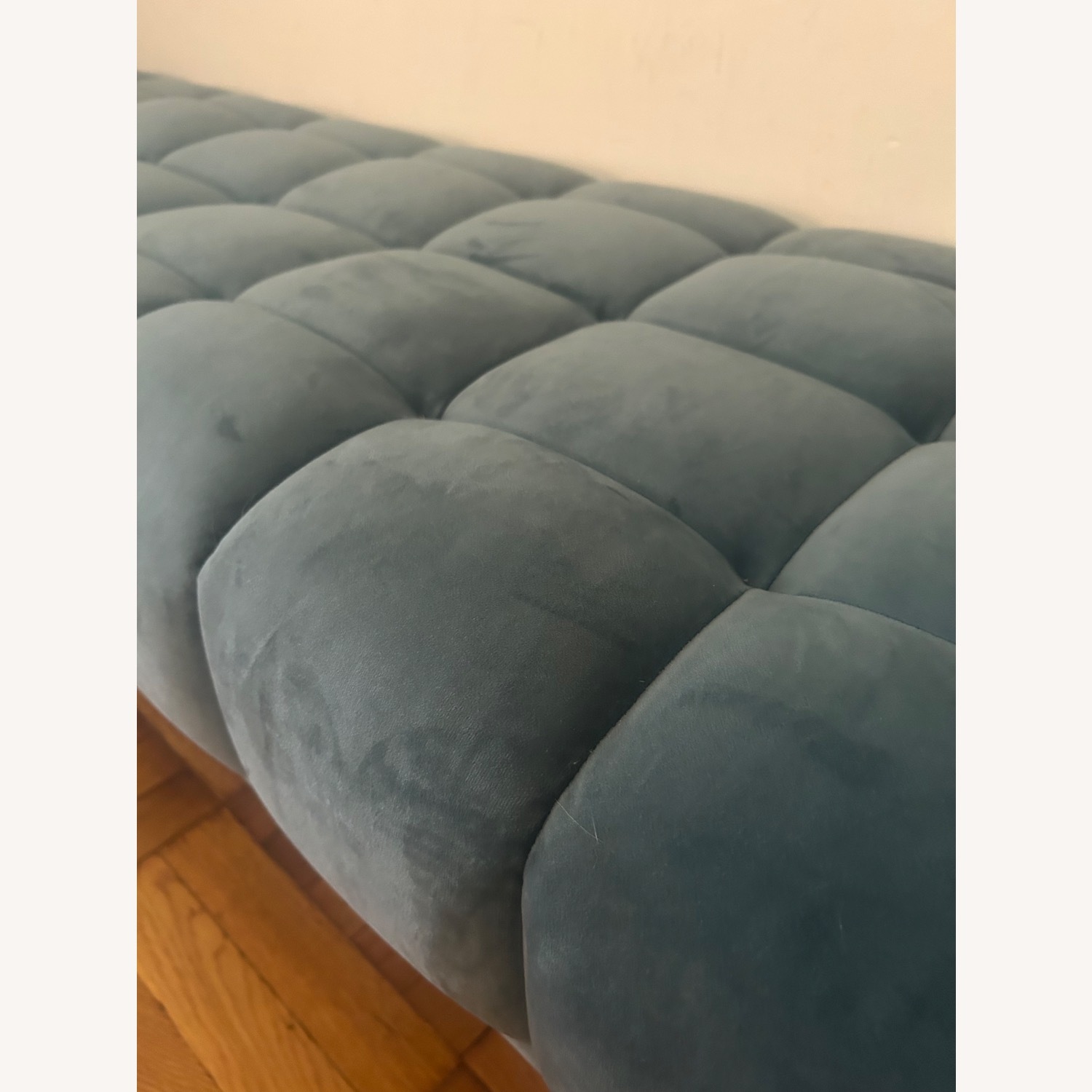 Bloomingdale's Turquoise Velvet Bench - image-4
