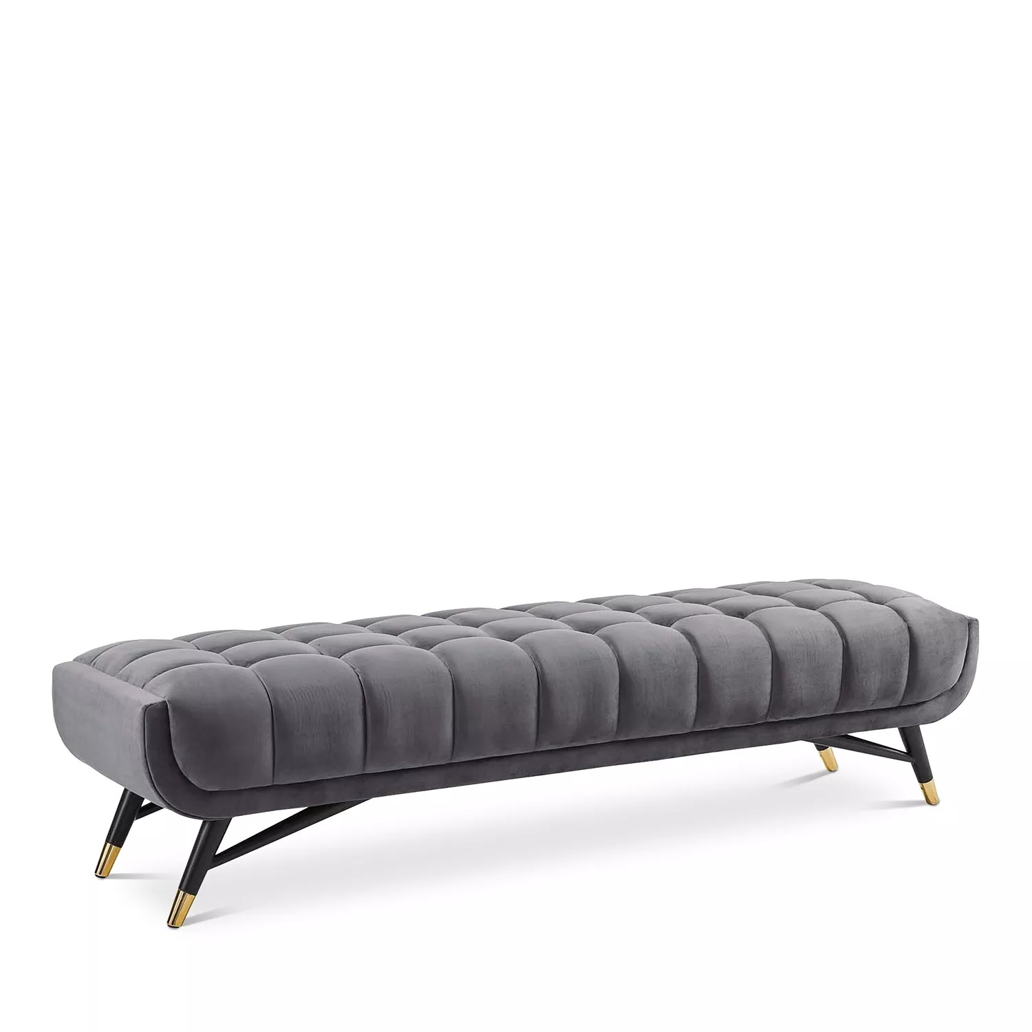 Bloomingdale's Turquoise Velvet Bench - image-6