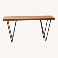 CB2 Dylan Natural Wood Bench