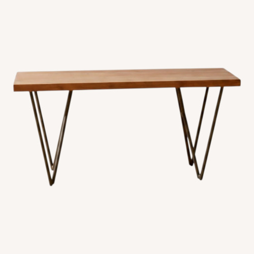 Used CB2 Dylan Natural Wood Bench for sale on AptDeco