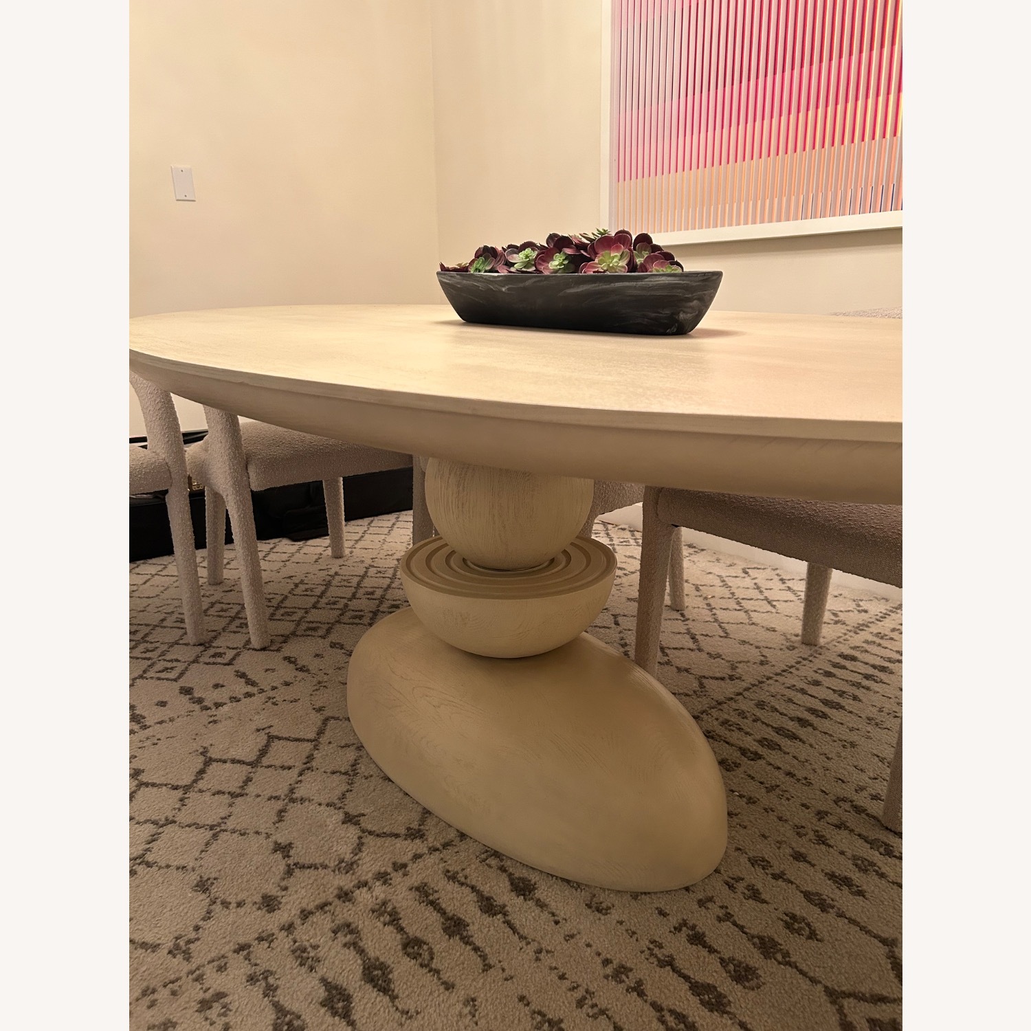 Anthropologie Sculptural Sonali Wood Dining Table - image-1