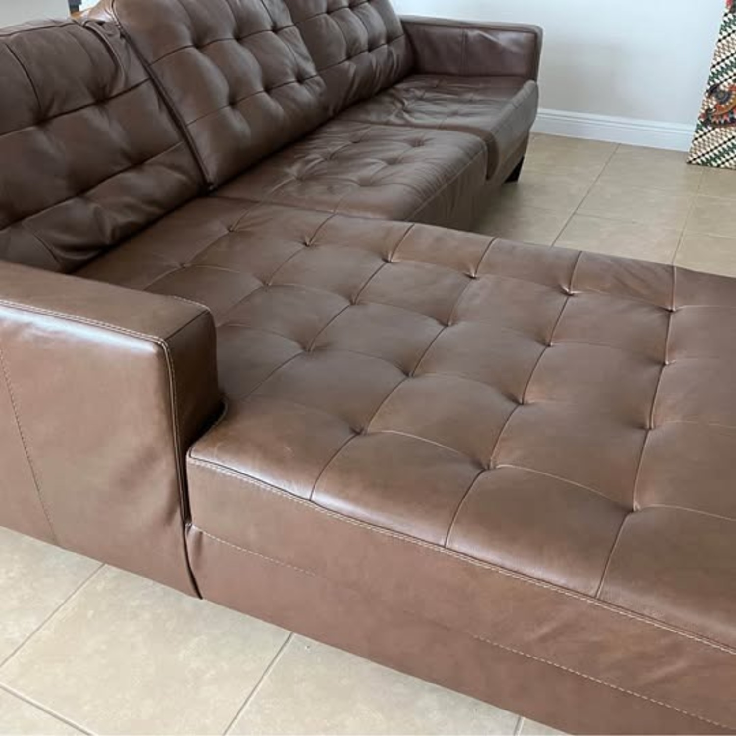 Baskove Modern Leather Sectional  - image-1
