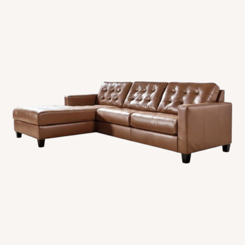 Used Baskove Modern Leather Sectional  for sale on AptDeco