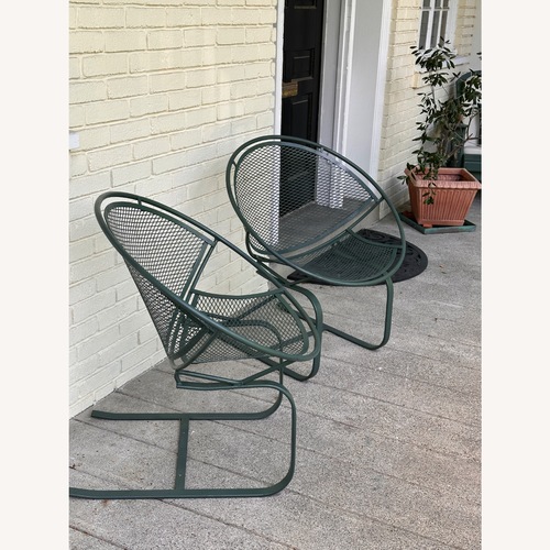 Used Vintage Mid-Century Wrought Iron Patio Chairs 2 for sale on AptDeco