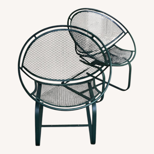 Used Vintage Mid-Century Wrought Iron Patio Chairs 2 for sale on AptDeco