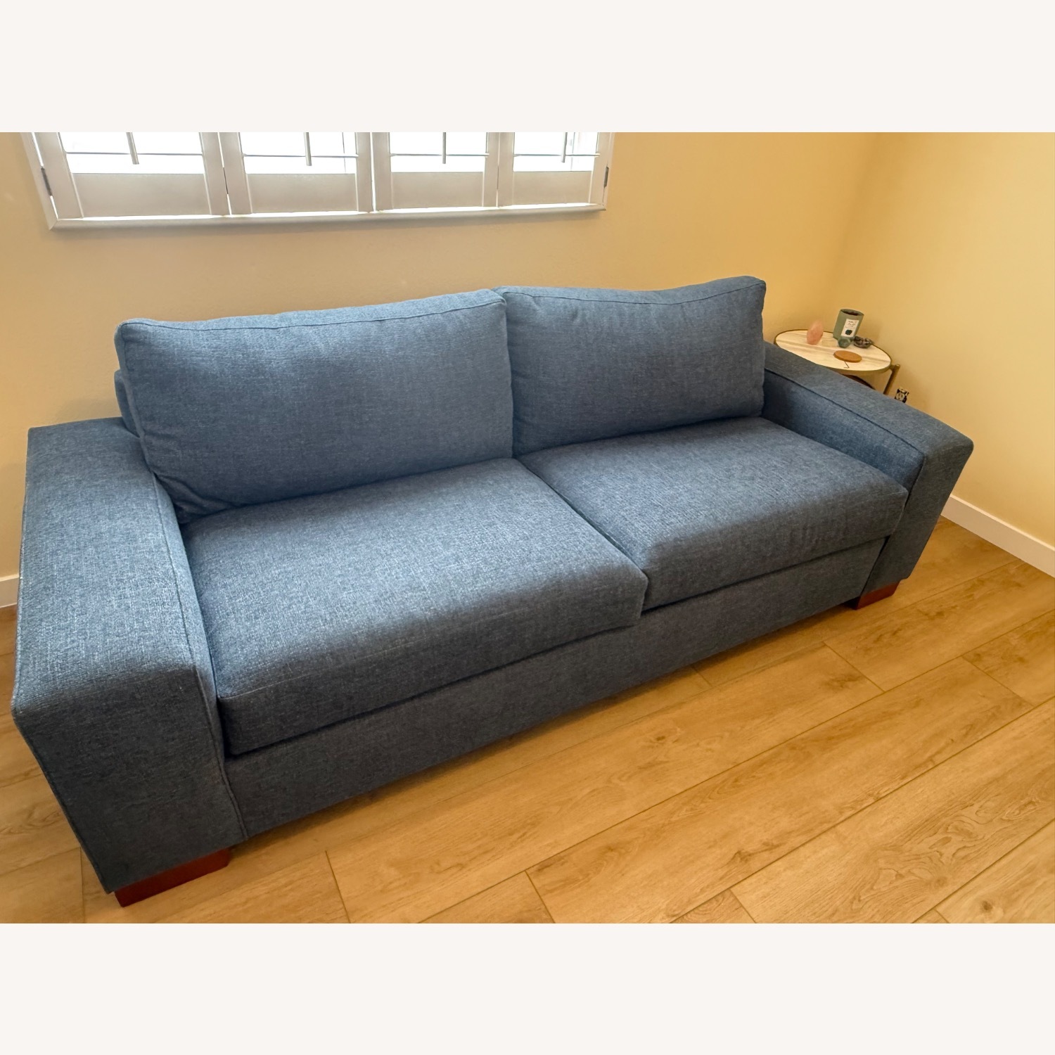 Apt2b Melrose Blue Fabric Sleeper Sofa - image-1