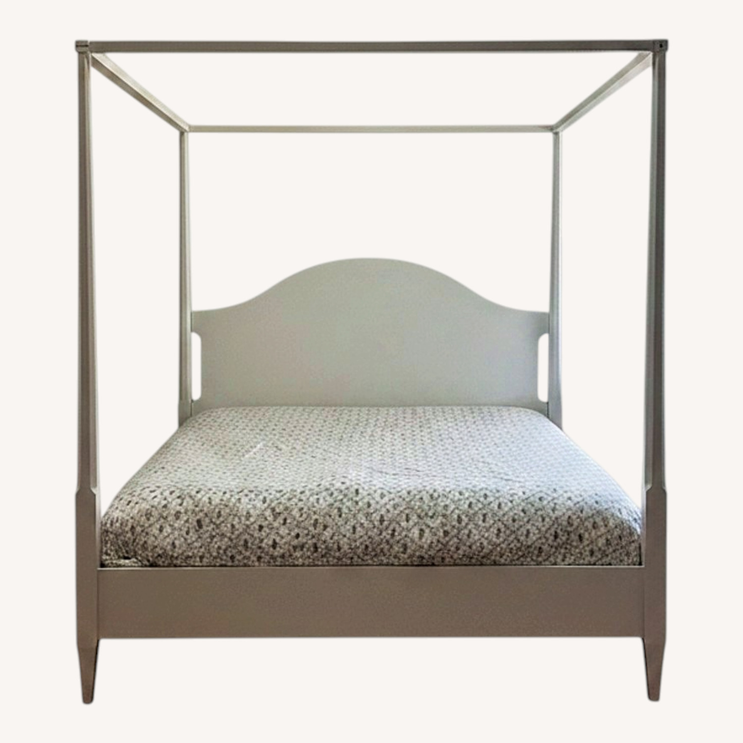 Wayfair White Wood Canopy Queen Bed - image-0
