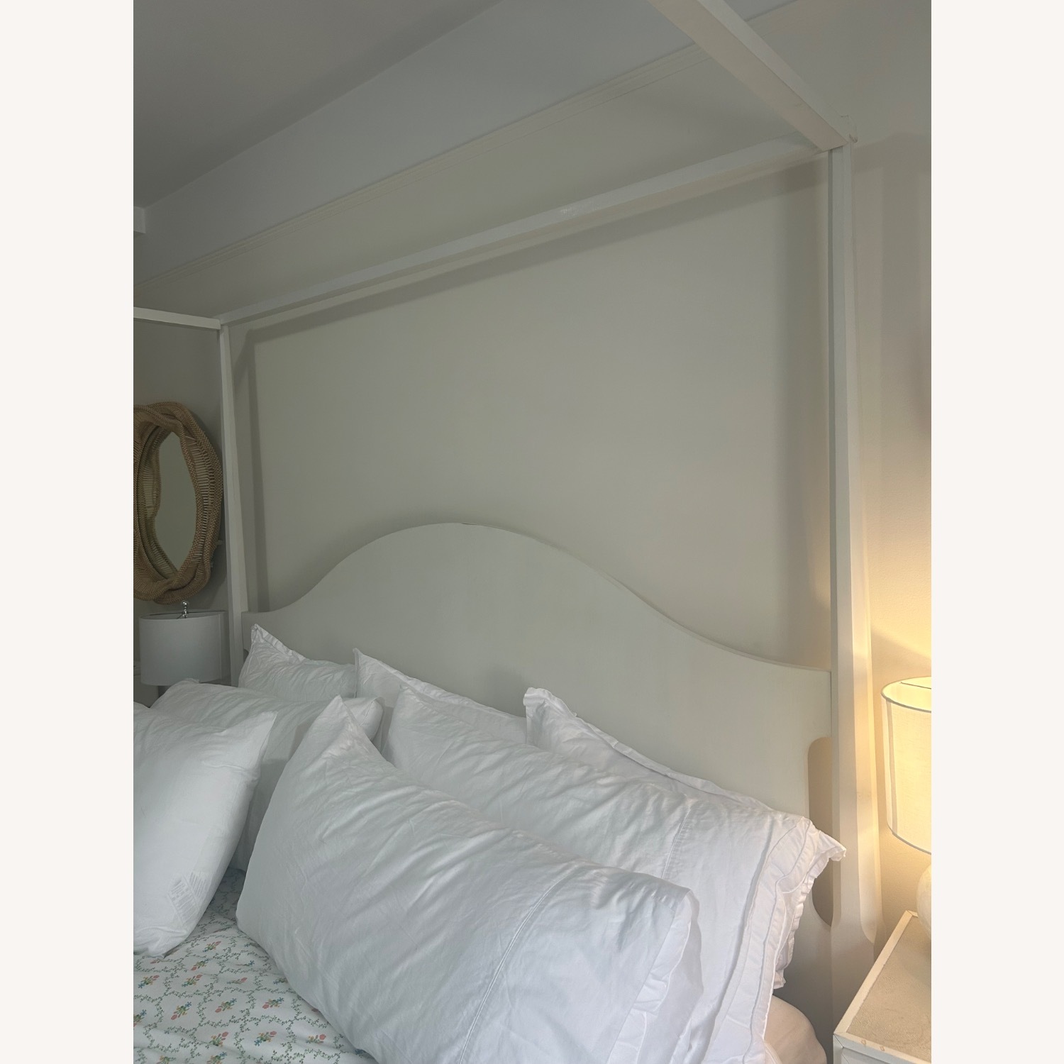 Wayfair White Wood Canopy Queen Bed - image-3