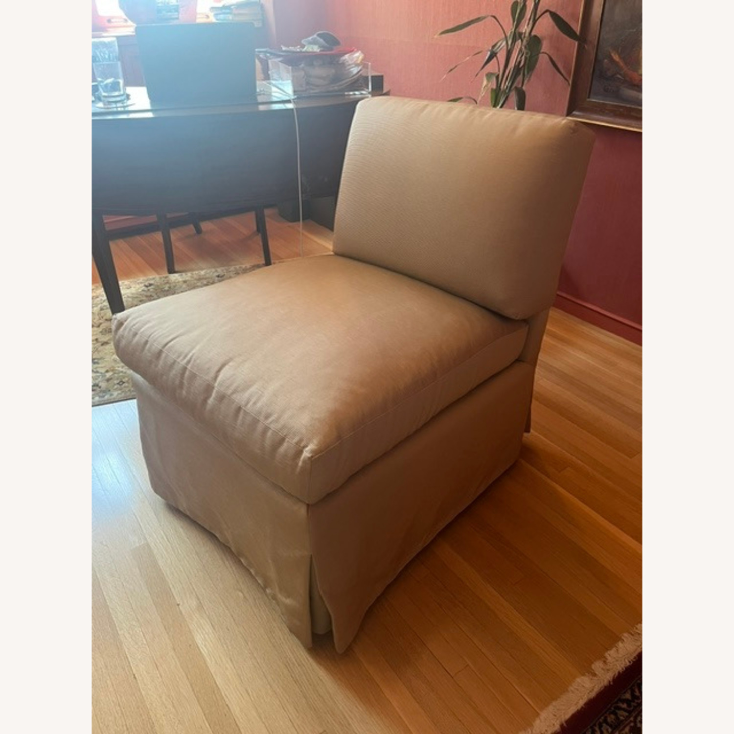 Edward Ferrell, Ltd. Gold Fabric Accent Chair - image-3