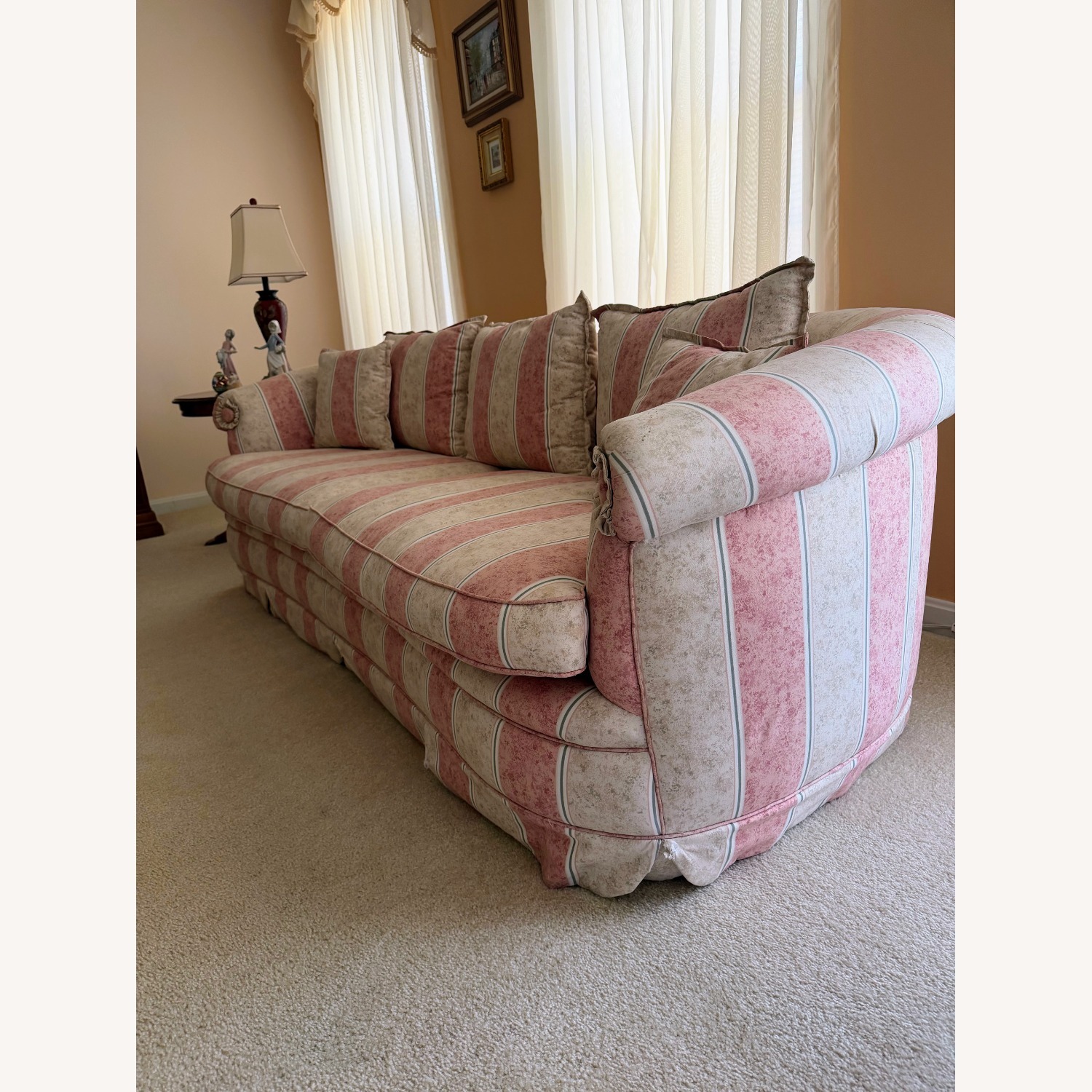 Vintage Style Striped Sofa  - image-4