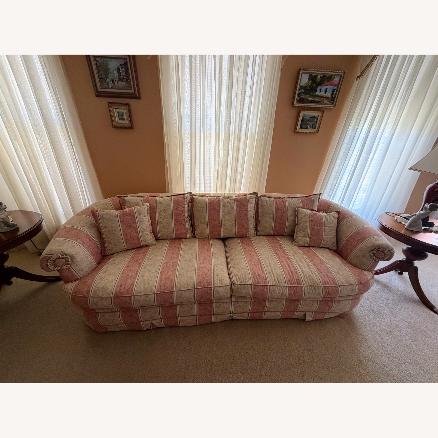 Vintage Style Striped Sofa  - image-2