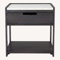 CB2 Tux Dark Brown Wood Nightstands