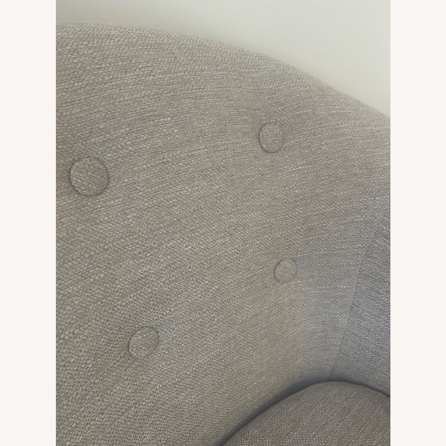 Natural Fabric Armchair and Ottoman - image-4