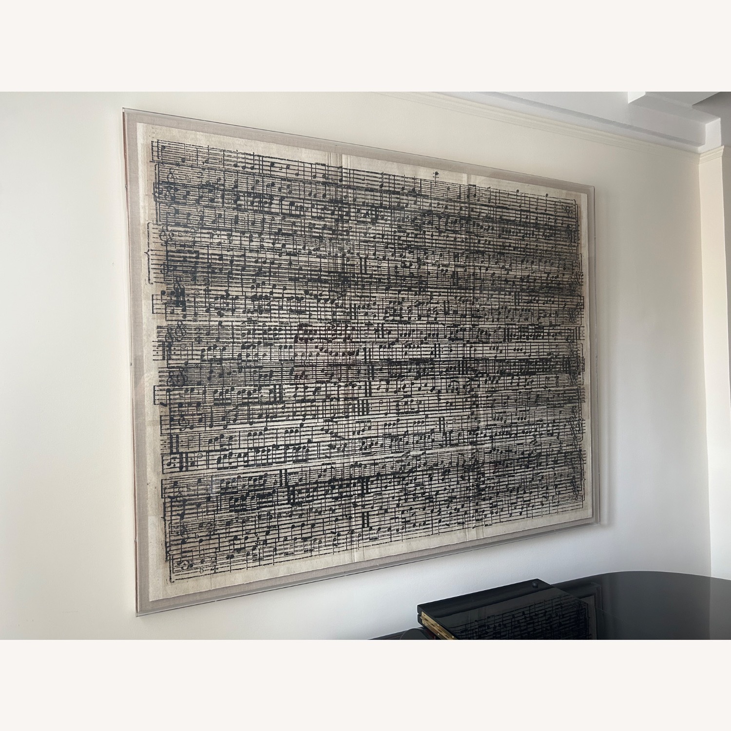 Sheet Music on Parchment Wall Art - image-1