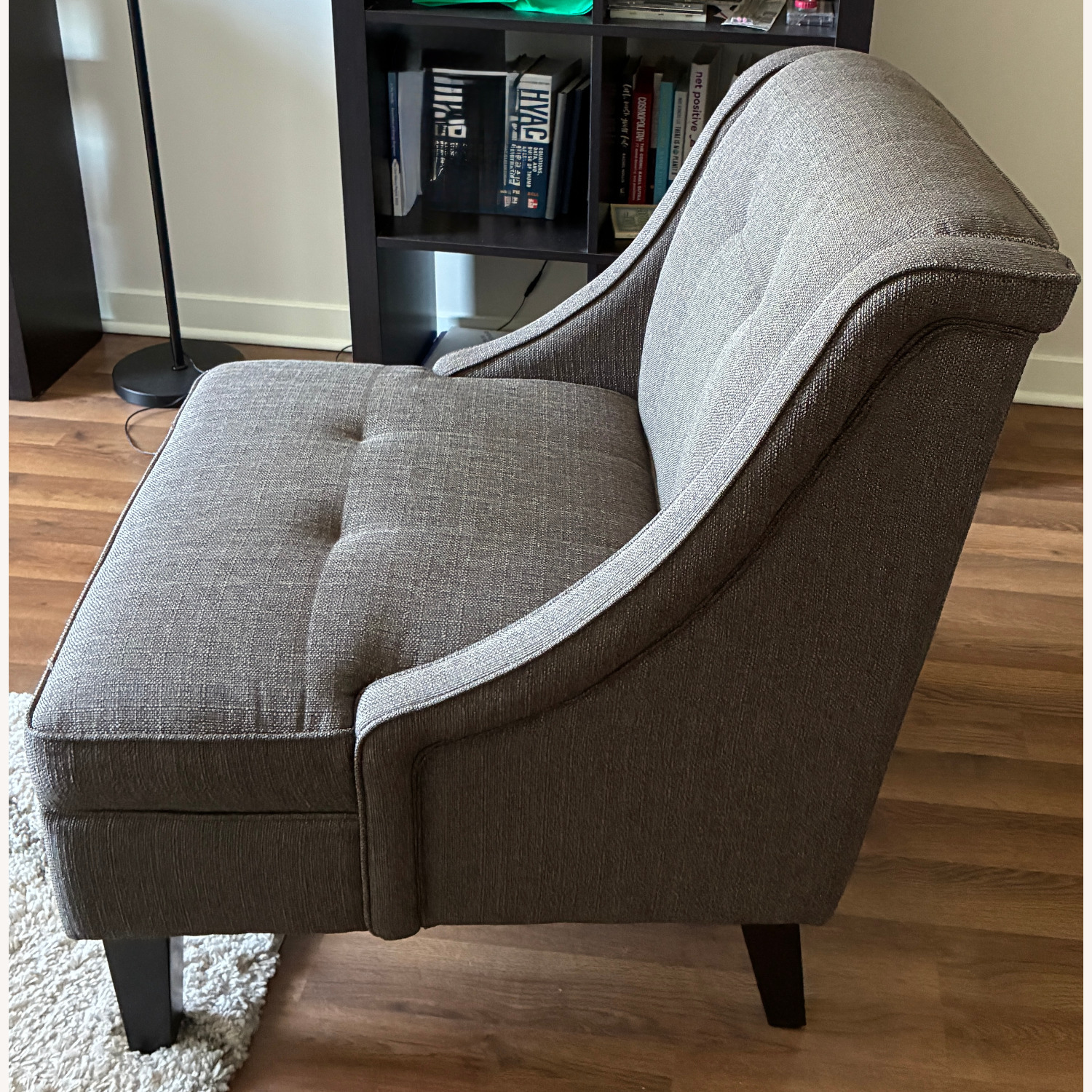 Mid-Century Modern Grey Accent Chair - image-3