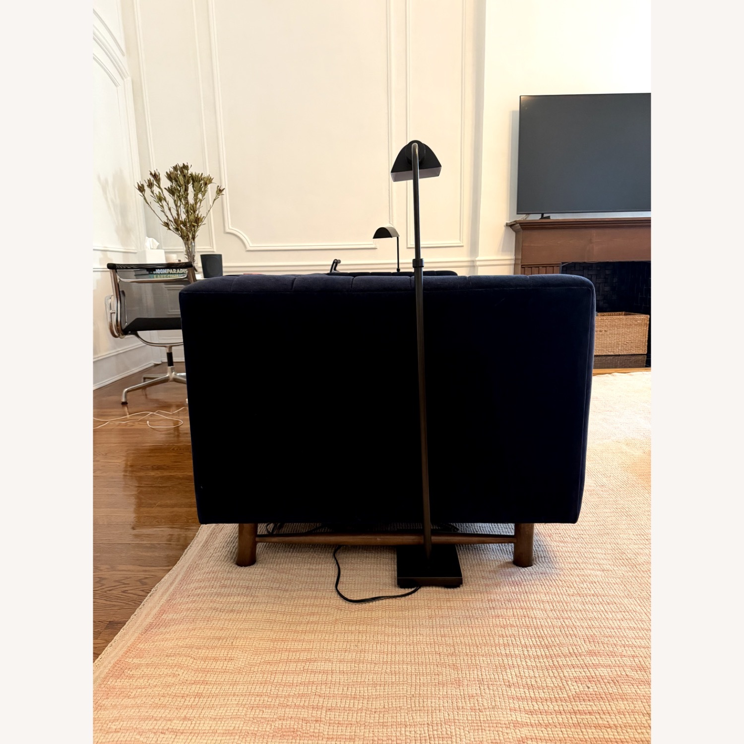 Taylor Made Custom Blue Velvet 3+ Seater Sofa - image-3